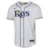 Junior Caminero Tampa Bay Rays Nike Youth Home Replica Player Jersey - White - Side View
