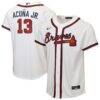 Ronald Acuña Jr. Atlanta Braves Nike Youth Home Replica Player Jersey - White - Front View