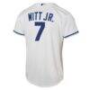 Bobby Witt Jr. Kansas City Royals Nike Youth Home Replica Player Jersey - White - Detail View