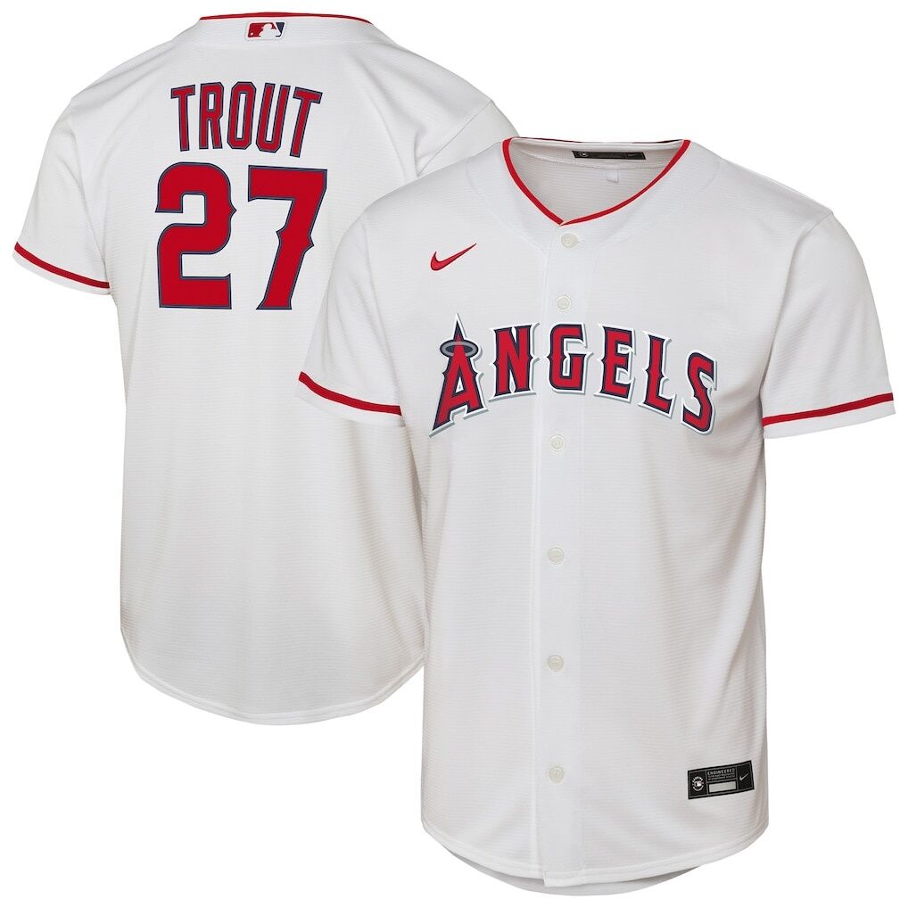 Mike Trout Los Angeles Angels Nike Youth Home Replica Player Jersey