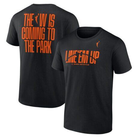 WNBA Line 'Em Up T-Shirt - Black - Front View