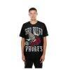 San Diego Padres New Era Lifestyle Blessed Aesthetic T-Shirt - Black - Front View