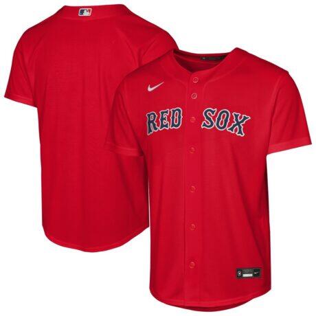 Boston Red Sox Nike Youth Alternate Replica Jersey - Red - Front View
