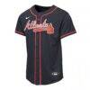 Ronald Acuña Jr. Atlanta Braves Nike Youth Alternate Replica Jersey - Navy - Back View