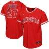 Mike Trout Los Angeles Angels Nike Youth Alternate Replica Jersey - Red - Front View
