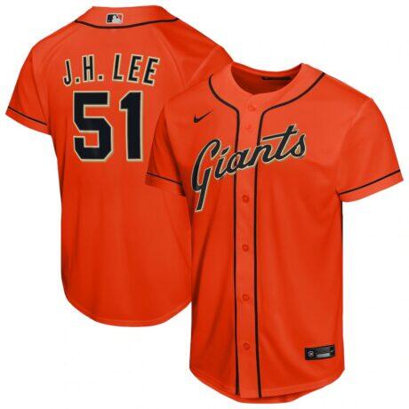 Jung Hoo Lee San Francisco Giants Nike Youth Alternate Replica Jersey - Orange - Front View