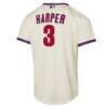 Bryce Harper Philadelphia Phillies Nike Youth Alternate 2 Replica Jersey - Cream - Detail View