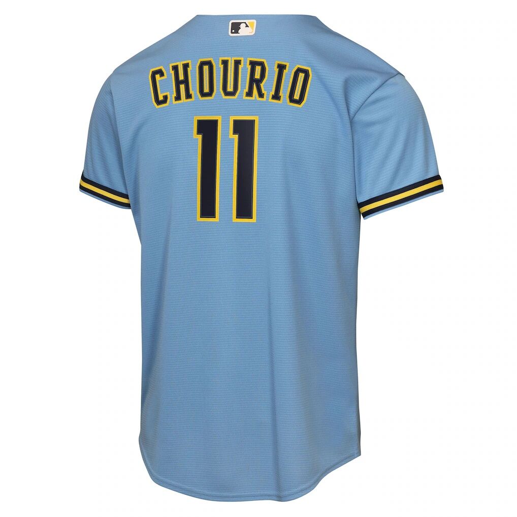 Jackson Chourio Milwaukee Brewers Nike Youth Road Replica Jersey - Light Blue