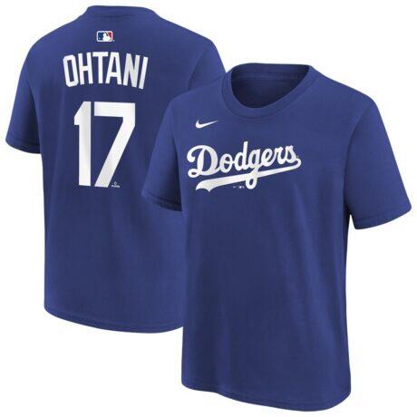 Shohei Ohtani Los Angeles Dodgers Nike Youth Name & Number T-Shirt - Royal - Front View