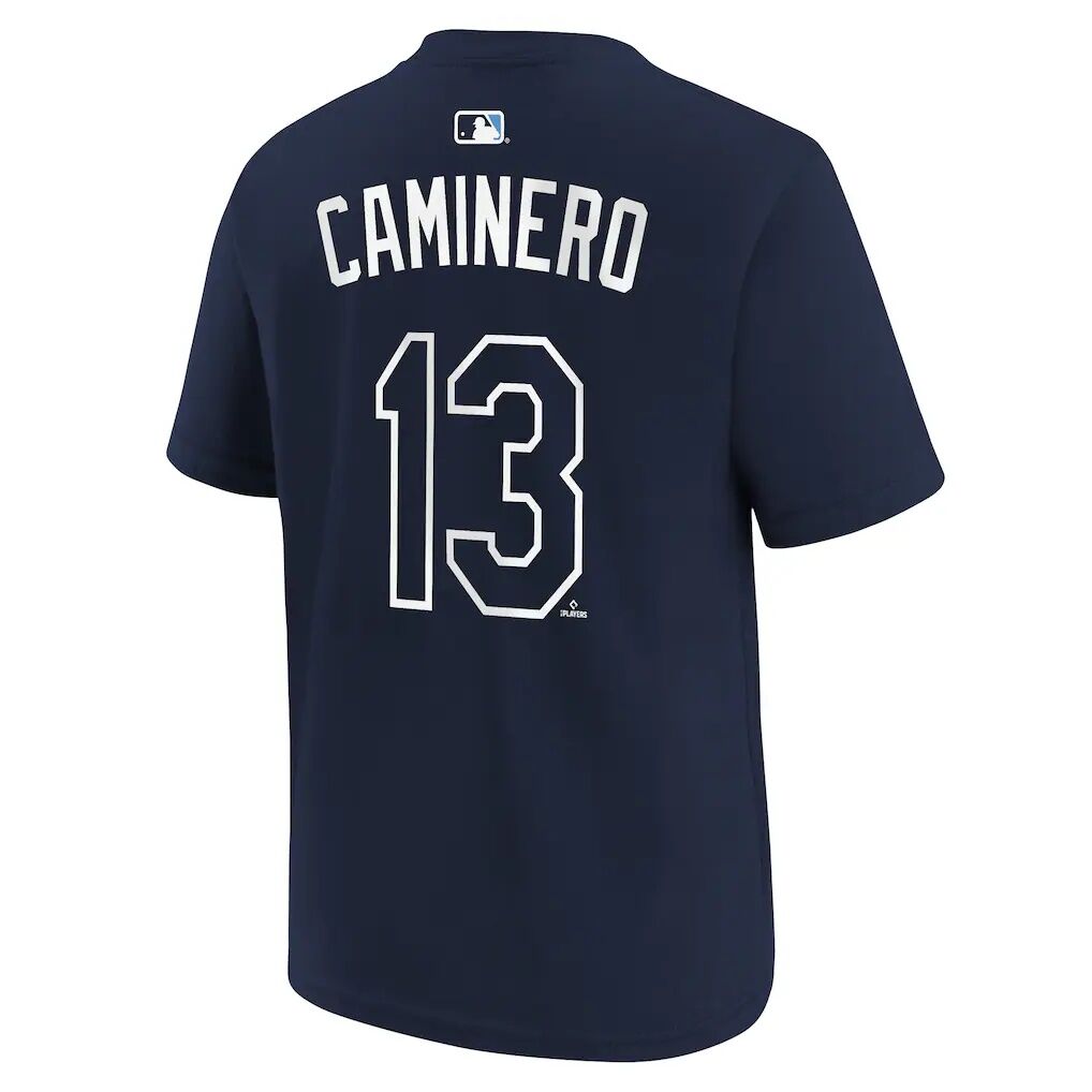 Junior Caminero Tampa Bay Rays Nike Youth Name & Number T-Shirt