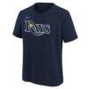 Junior Caminero Tampa Bay Rays Nike Youth Name & Number T-Shirt - Navy - Side View