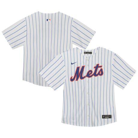 New York Mets Nike Toddler Home Game Jersey - White - Front View
