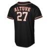 Jose Altuve Houston Astros Nike Youth Fashion Replica Player Jersey - Black - Detail View