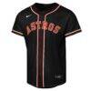 Jose Altuve Houston Astros Nike Youth Fashion Replica Player Jersey - Black - Side View