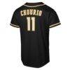 Jackson Chourio Milwaukee Brewers Nike Youth Fashion Replica Player Jersey - Black - Detail View