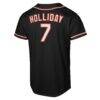 Jackson Holliday Baltimore Orioles Nike Youth Fashion Replica Player Jersey - Black - Detail View
