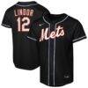Francisco Lindor New York Mets Nike Youth Fashion Replica Player Jersey - Black - Front View