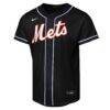 Francisco Lindor New York Mets Nike Youth Fashion Replica Player Jersey - Black - Side View