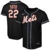 Juan Soto New York Mets Nike Youth Fashion Replica Player Jersey - Black - Front View