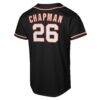 Matt Chapman San Francisco Giants Nike Youth Fashion Replica Player Jersey - Black - Detail View