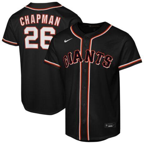 Matt Chapman San Francisco Giants Nike Youth Fashion Replica Player Jersey - Black - Front View