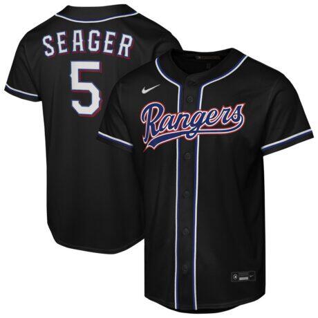 Corey Seager Texas Rangers Nike Youth Fashion Replica Player Jersey - Black - Front View