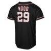 James Wood Washington Nationals Nike Youth Fashion Replica Player Jersey - Black - Detail View