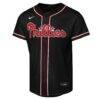 Bryce Harper Philadelphia Phillies Nike Youth Fashion Replica Player Jersey - Black - Side View