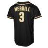 Jackson Merrill San Diego Padres Nike Youth Fashion Replica Player Jersey - Black - Detail View