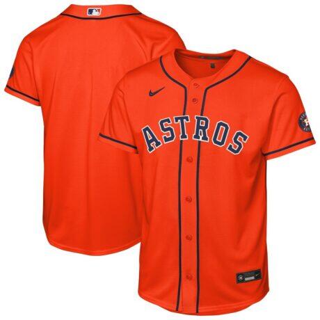 Houston Astros Nike Youth Alternate Stadium Jersey - Orange - Front View