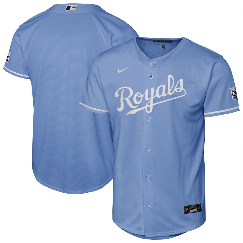 Kansas City Royals Nike Youth Alternate Stadium Jersey - Light Blue