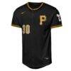 Paul Skenes Pittsburgh Pirates Nike Youth Alternate Stadium Jersey - Black - Side View