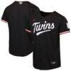 Minnesota Twins Nike Youth Alternate 2 Stadium Jersey - Black - Front View