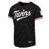 Minnesota Twins Nike Youth Alternate 2 Stadium Jersey - Black - Side View