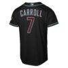 Corbin Carroll Arizona Diamondbacks Nike Youth Alternate Stadium Jersey - Black - Detail View