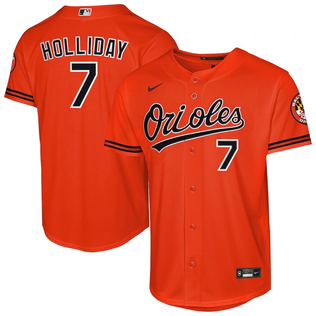 Jackson Holliday Baltimore Orioles Nike Youth Alternate 2 Stadium Player Jersey