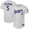 Freddie Freeman Los Angeles Dodgers Nike Youth Home Stadium Jersey - White - Front View