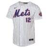 Francisco Lindor New York Mets Nike Youth Home Stadium Player Jersey - White - Side View