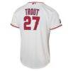 Mike Trout Los Angeles Angels Nike Youth Home Stadium Player Jersey - White - Detail View