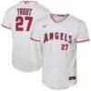 Mike Trout Los Angeles Angels Nike Youth Home Stadium Player Jersey - White - Front View