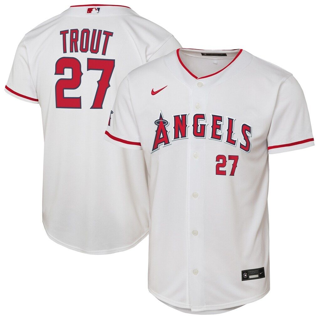 Mike Trout Los Angeles Angels Nike Youth Home Stadium Player Jersey