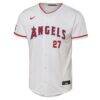 Mike Trout Los Angeles Angels Nike Youth Home Stadium Player Jersey - White - Side View