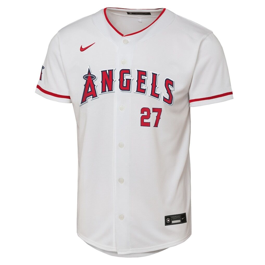 Mike Trout Los Angeles Angels Nike Youth Home Stadium Player Jersey