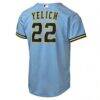 Christian Yelich Milwaukee Brewers Nike Youth Road Stadium Jersey - Powder Blue - Detail View