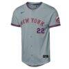 Juan Soto New York Mets Nike Youth Road Stadium Player Jersey - Gray - Side View