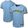 Milwaukee Brewers Nike Youth Road Stadium Jersey - - Front View
