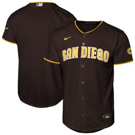 San Diego Padres Nike Youth Home Stadium Jersey - Brown - Front View