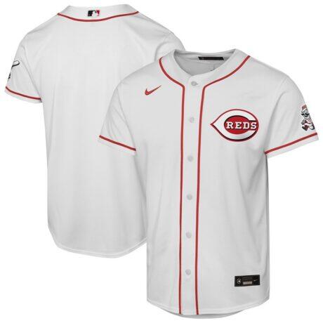 Cincinnati Reds Nike Youth Home Stadium Jersey - White - Front View