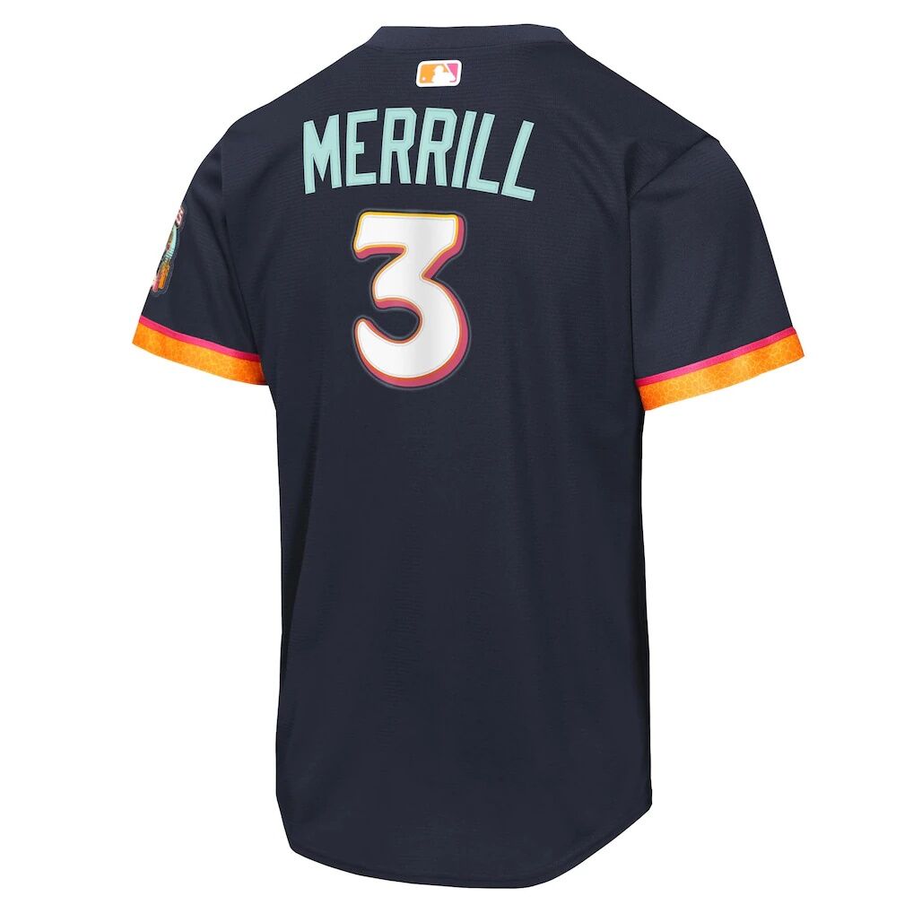 Jackson Merrill San Diego Padres Nike Youth 2026 City Connect Stadium Jersey - Obsidian