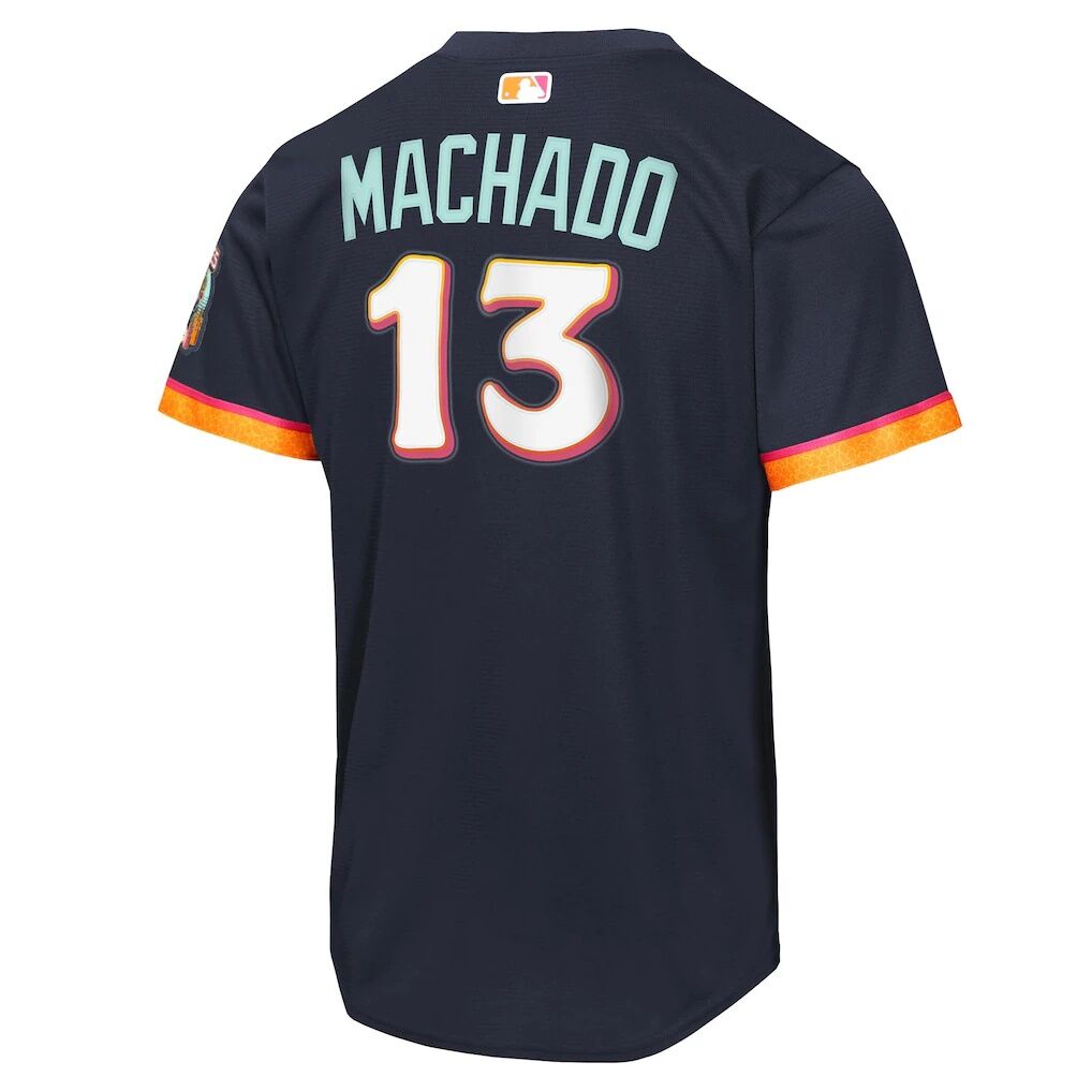 Manny Machado San Diego Padres Nike Youth 2026 City Connect Stadium Jersey - Obsidian
